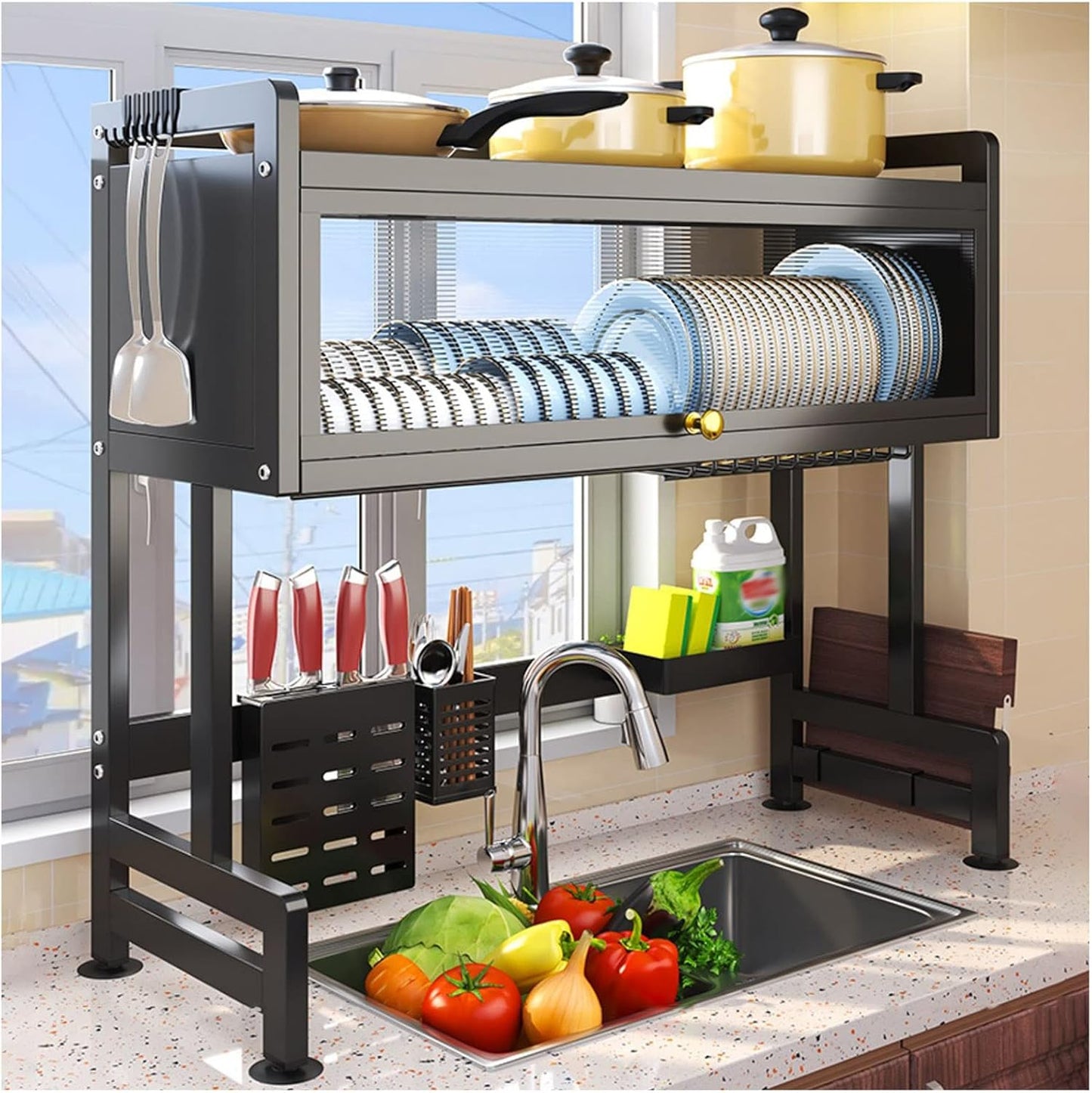 Escurridor de plato con tapa